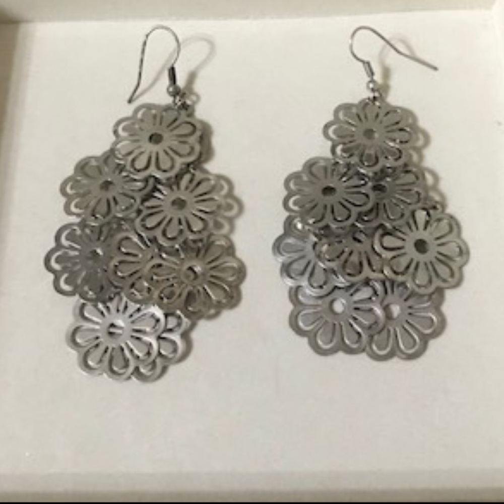 Flower Power Silver Earrings